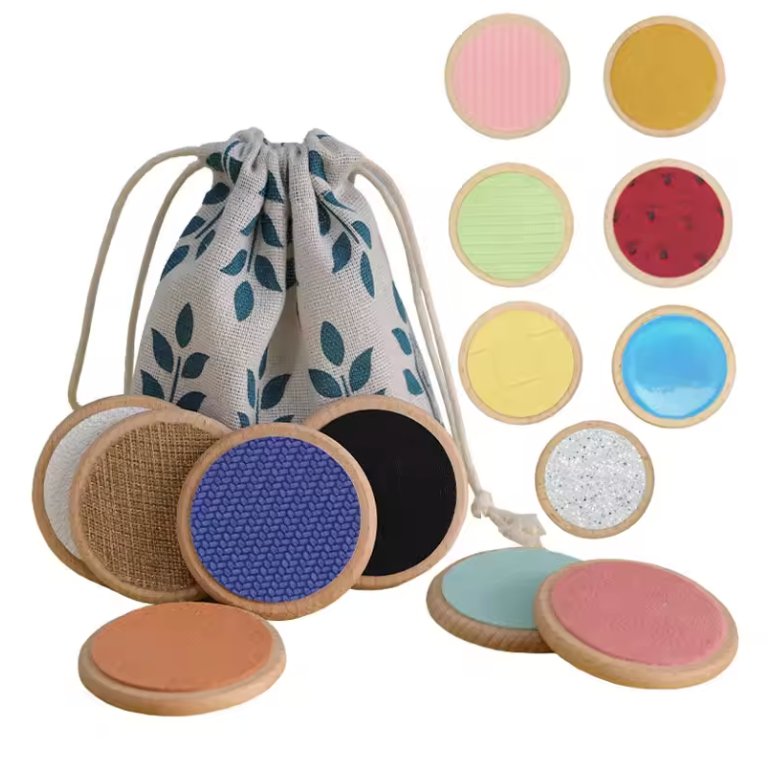 Discos de texturas Montessori