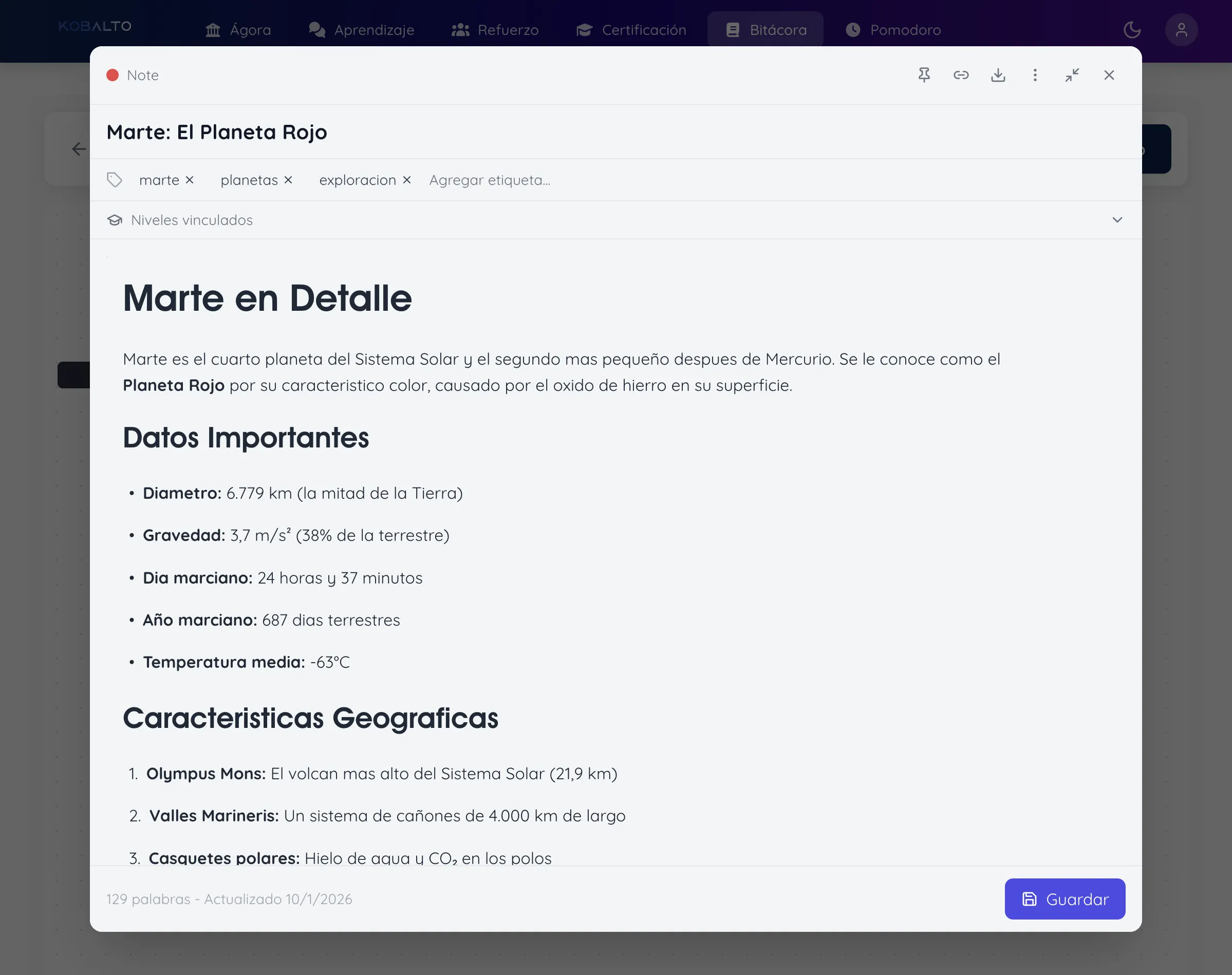 Bitácora - Archivos vinculados