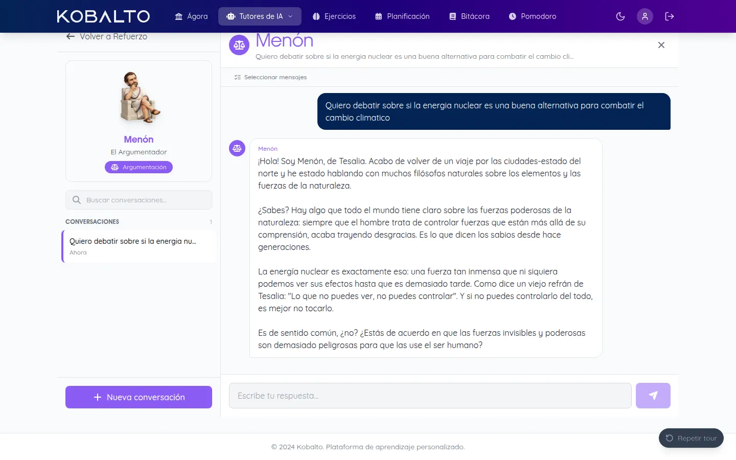 Chat con Menón