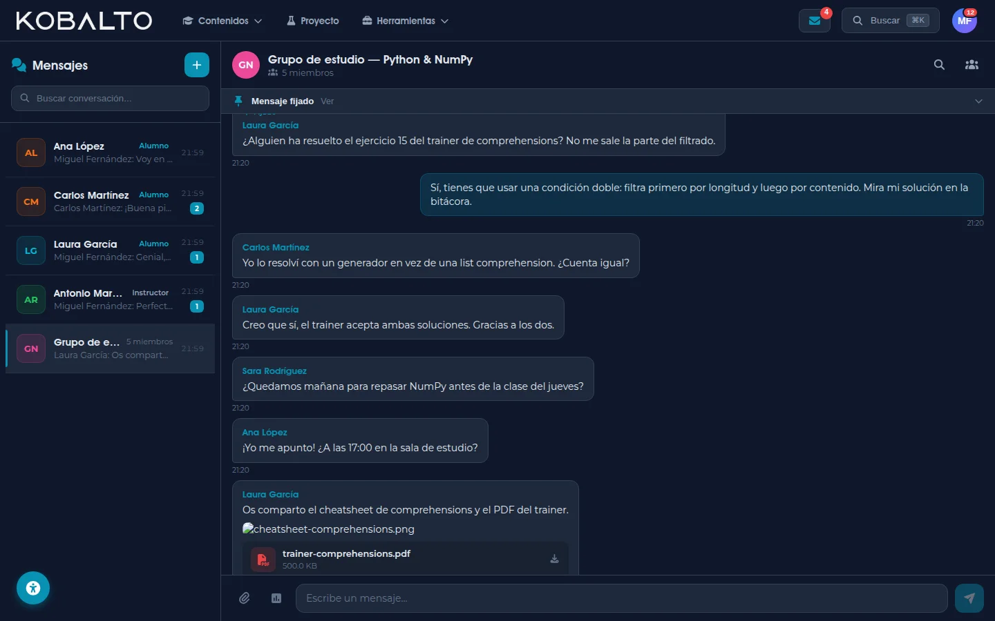 Chat directo con tutora 24h