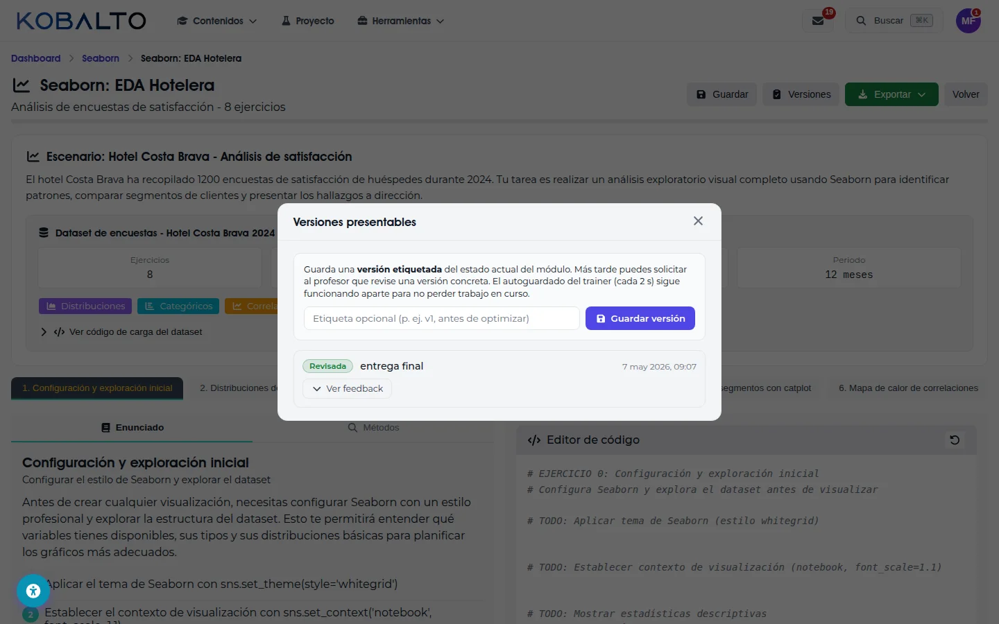 Repositorios con historial de versiones