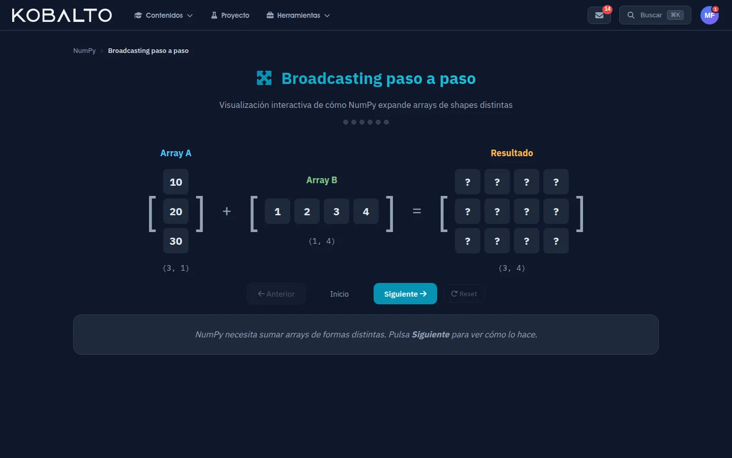Teoría interactiva con código