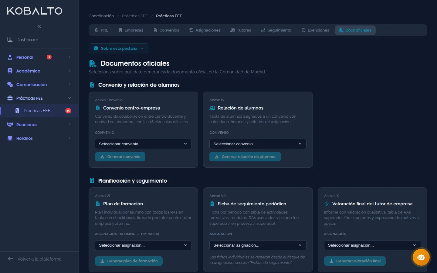 Documentos oficiales FFE