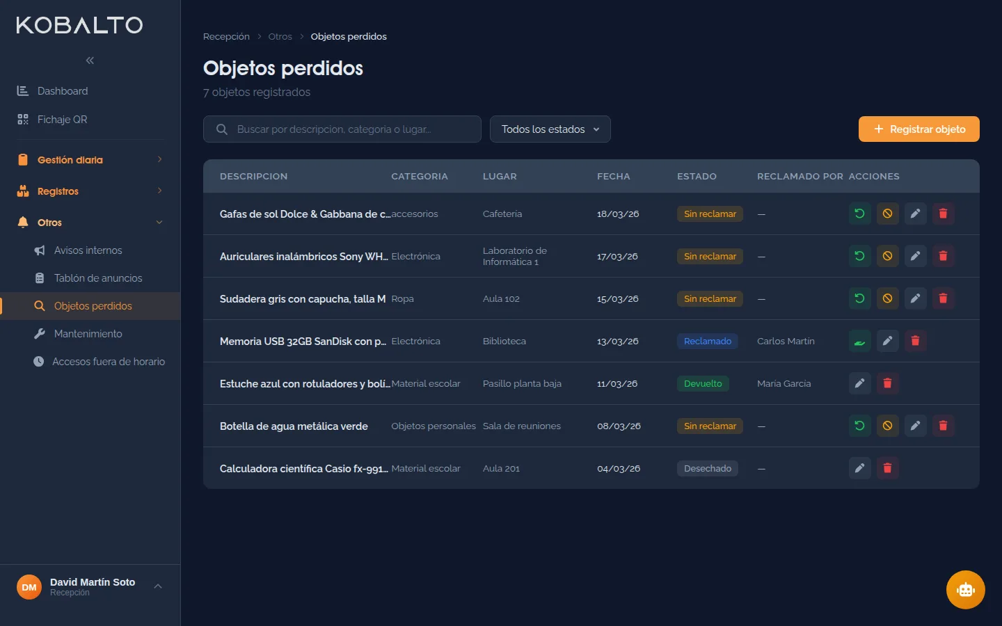 Objetos perdidos