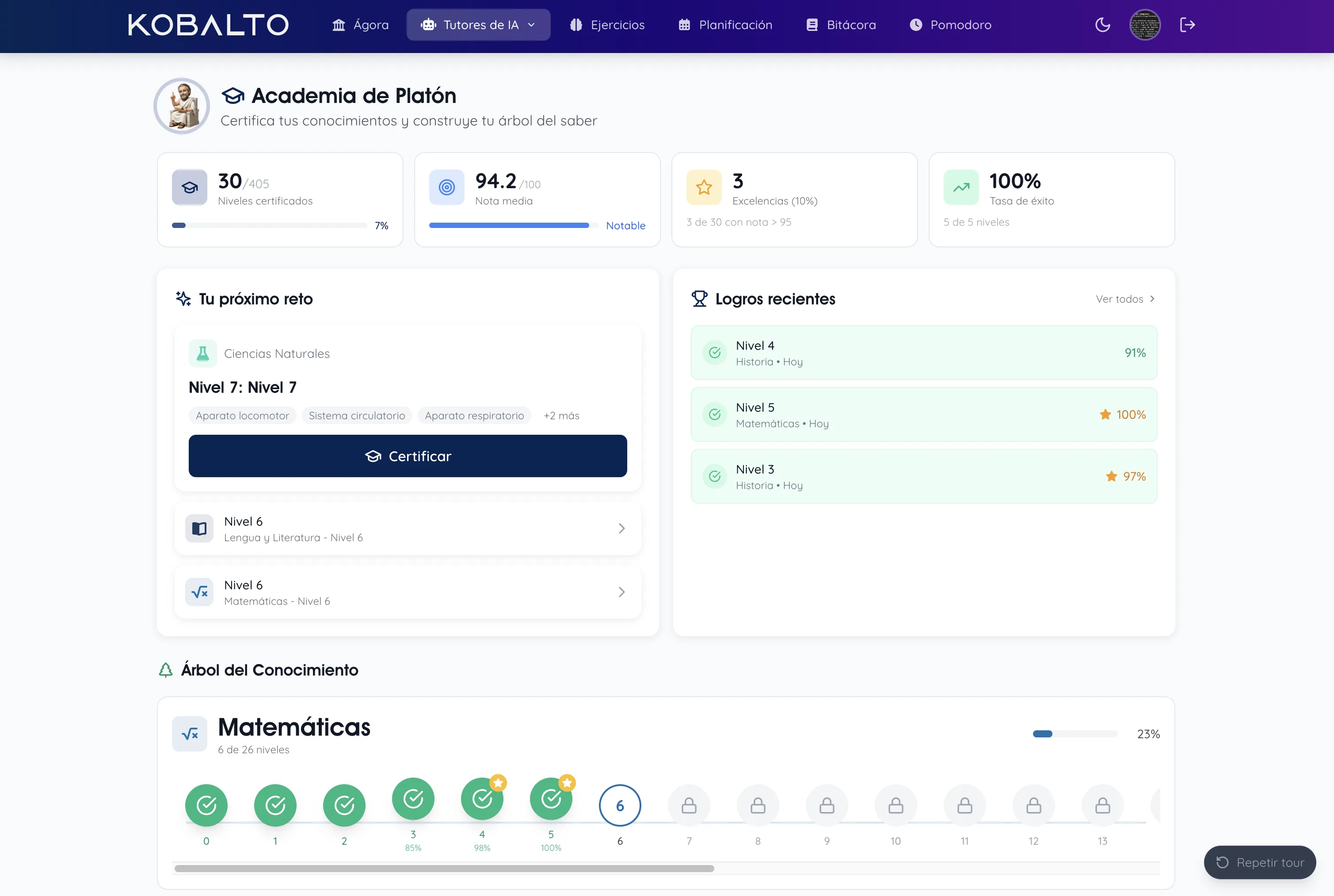 Platón - Evaluación de nivel 1